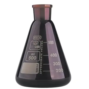İSOLAB 028.11.901 erlen - cam - şilifli - amber - 1000 ml - NS29/32