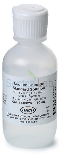 Hach Standart İletkenlik Çözeltisi; 1000 µS/cm; NaCl; 50 mL