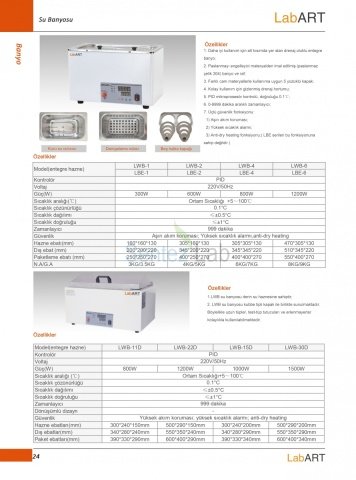 Labart LWB-22D SU BANYOSU 22 litre PID kontrolör 1200W güç Ortam sıcaklığı +5-100 C