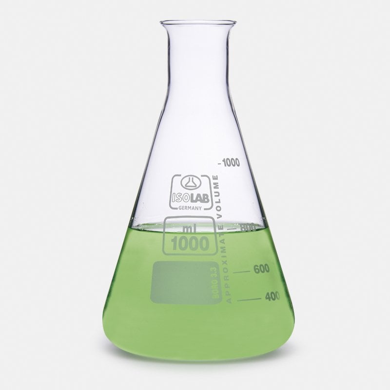 ISOLAB Erlen - Cam - Orta Boyun - 2000 ml
