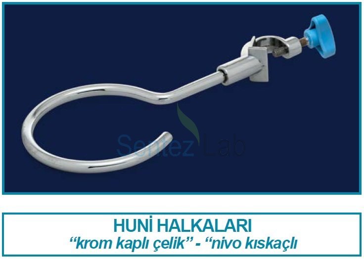 İSOLAB 042.04.100 huni askısı - metal - nivolu - çap 100 mm (1 adet)