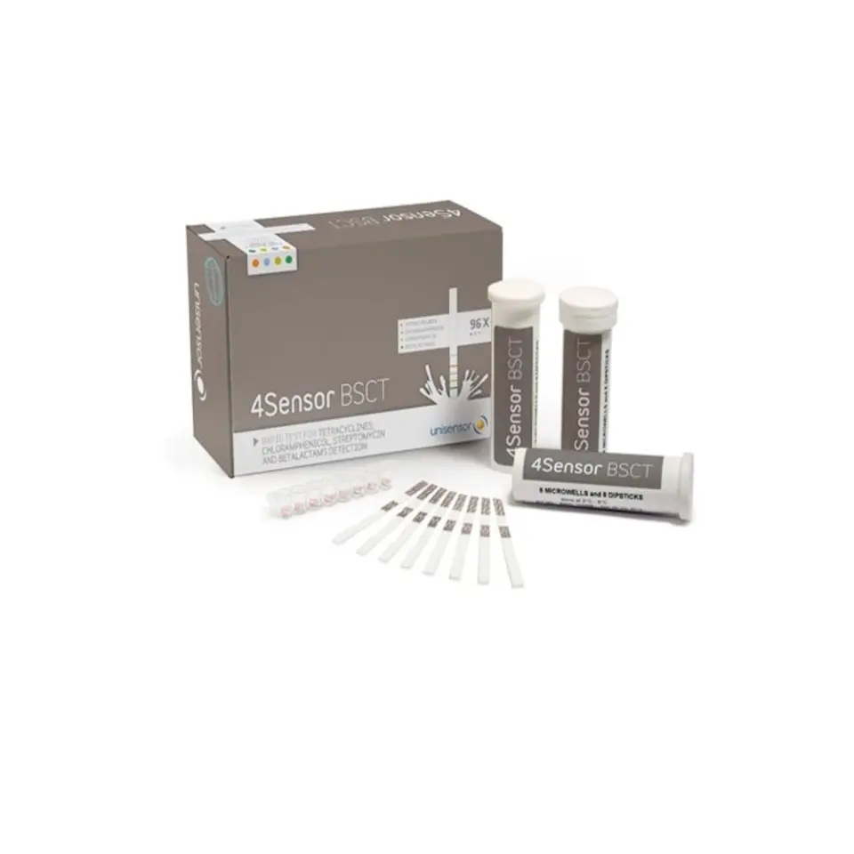 Unisensor 4Sensor BSCT KIT060 Süt Antibiyotik Test Kiti – Beta-laktam, tetrasiklin, streptomisin ve kloramfenikol