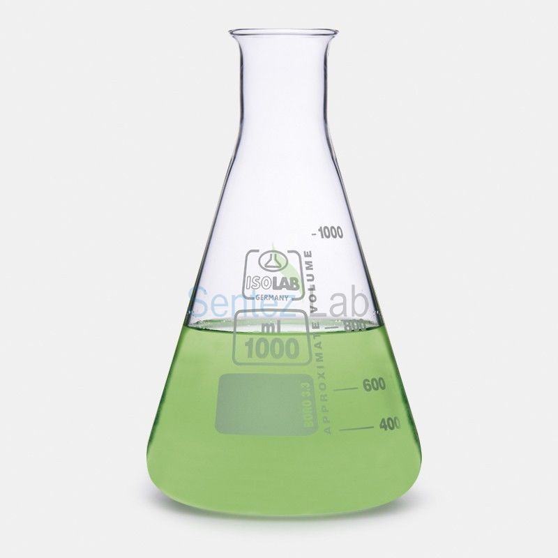 ISOLAB Erlen - Cam - Orta Boyun - 50 ml