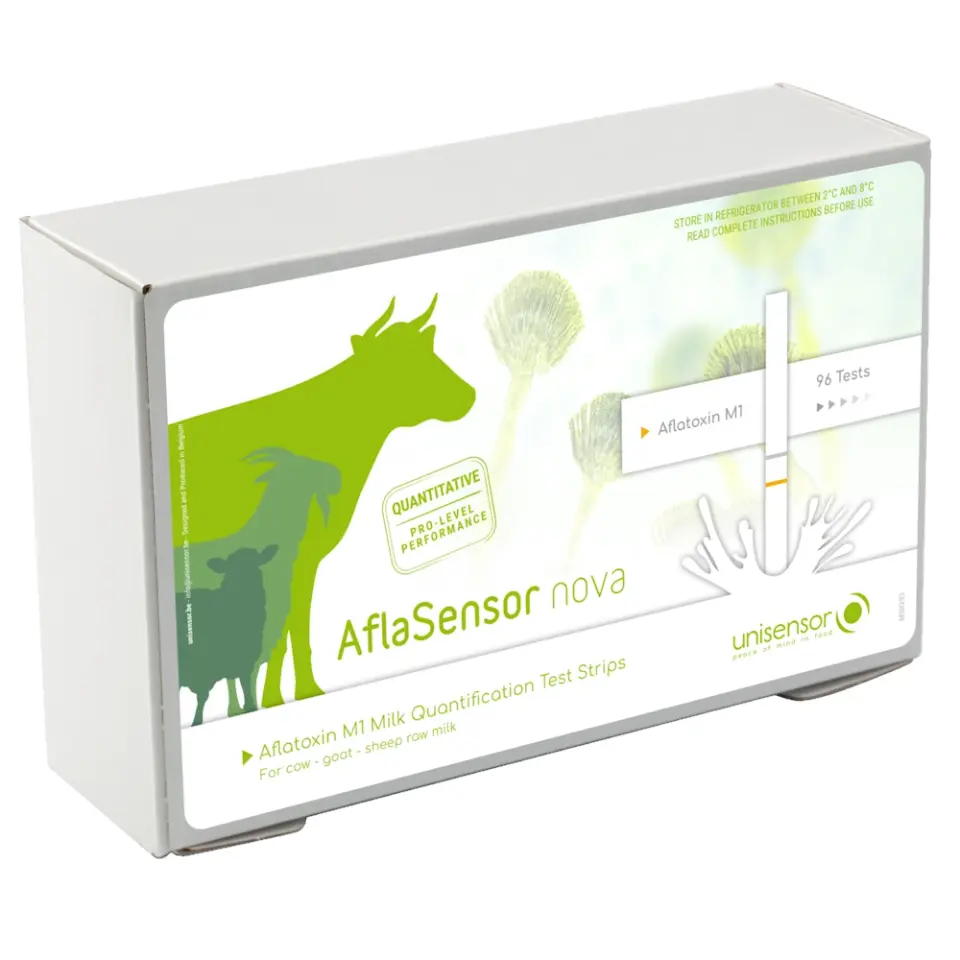 Unisensor AflaSensor Nova KIT041N Sütte Aflatoksin M1 Kantitatif Hızlı Test Kiti – 96 Test