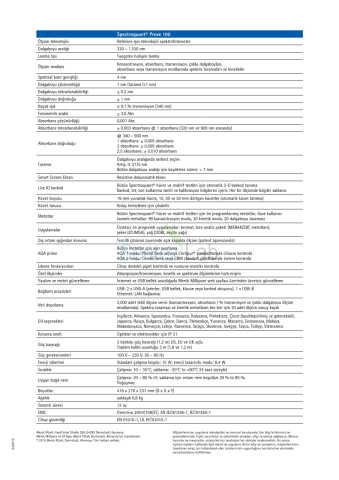 MERCK Spectroquant® Prove 100 VIS SPEKTROFOTOMETRE Atık Su Analizleri için 320... 1100 nm