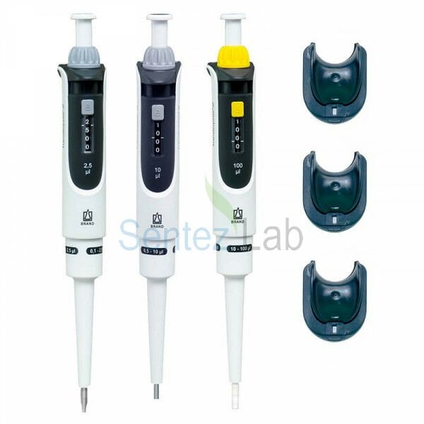 Brand Micro Pipet Seti; 0,1-1 ul , 0,5-10 ul,10-100 ul Pipetler, Askıları ve Kutulu Uçları İle Komple, Transferpette S Model