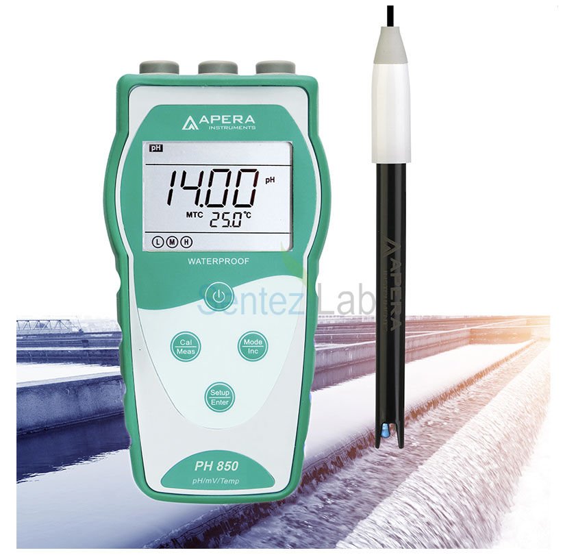 Apera pH Metre Portatif Atıksu Arıtımı için pH Metre LabSen333 ph/sıcaklık Elektrodu ile birlikte