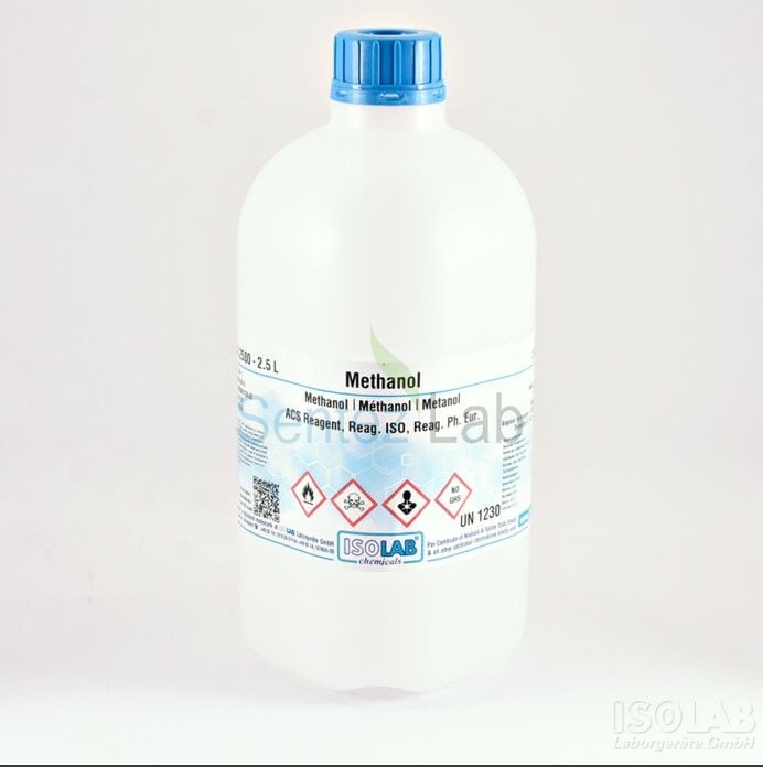 ISOLAB Methanol Acs Reagent, Reag. Iso, Reag. pH. Eur. Cas 67-56-1   2.5 Lt plastik şişede
