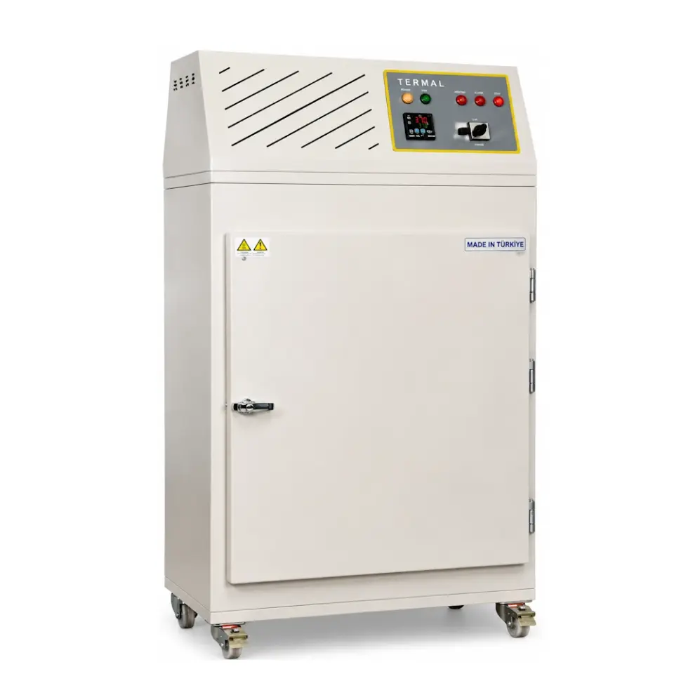 Termal A116115 Kendinden Ayaklı Fırın / 420 L / ortam +5...250°C / PID sıcaklık kontrolü / 600×700×1000 mm iç ölçü / 865×830×1700 mm dış ölçü / 10 raf kapasitesi / 3 paslanmaz tabla / hareketli ayak