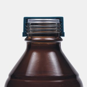 İSOLAB 061.02.901 şişe - borosilikat cam - amber - vidalı kapaklı - 1000 ml