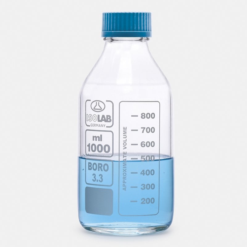 ISOLAB Otoklav Şişesi  ''Iso” ''Şeffaf” ''Cam” ''Borosilikat 3.3”  5000 ml