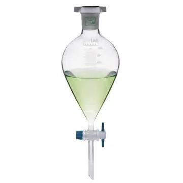 ISOLAB  Ayırma Hunisi - Cam - Armudi - Dereceli - Ptfe Musluklu - 50 Ml