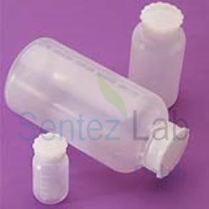 LDPE Şişe, Silindirik, Taksimatlı, Contalı Kapak, Geniş Boyunlu,