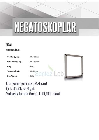 Elektromag 1li LCD Negatoskop PEGA-1 450x520x24mm