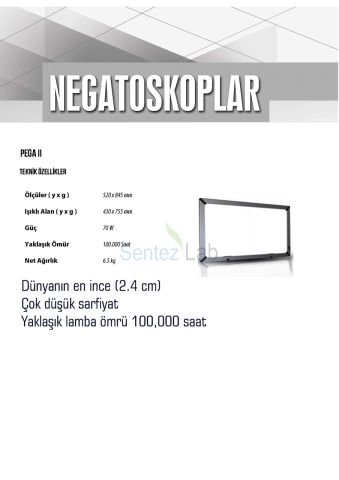 Elektromag 2 li LCD Negatoskop PEGA-2 845x520x24mm