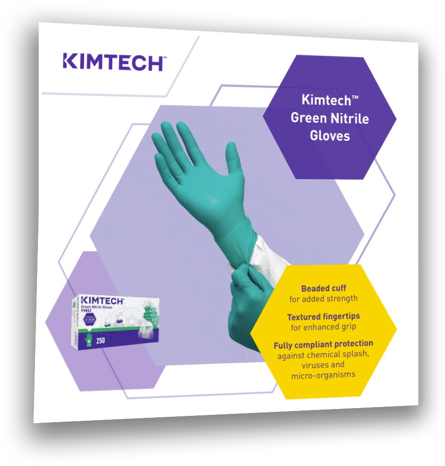 KIMTECH Science* Nitril eldivenler yeşil 24cm pudrasız 250'li paket