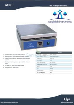 Weightlab WF-HD1 Dijital Hotplate - Isıtıcı Tabla 40x40 cm