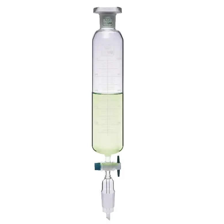 ISOLAB  Damlatma Hunisi - Cam - Silindirik - Dereceli - Ptfe Musluklu - 250 Ml