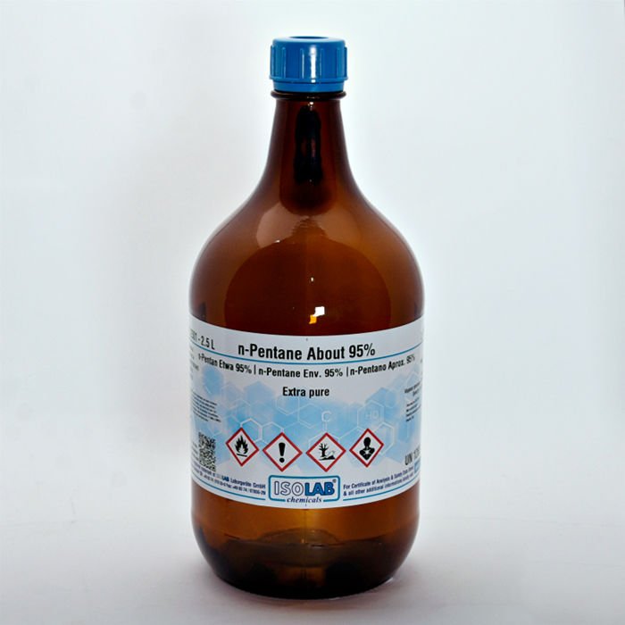 ISOLAB N-PENTANE ABOUT 95%, EXTRA PURE CAS 109-66-0 2500 ML