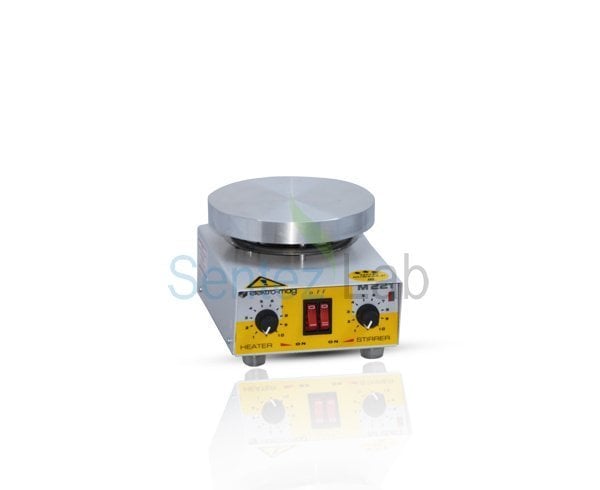 Elektromag M 222 Manyetik Karıştırıcı 18,5 cm. çaplı seramik tabla, 20 lt max. ısıtıcılı manyetik karıştırıcı Dijital Isı ve Zaman Göstergeli 500 °C