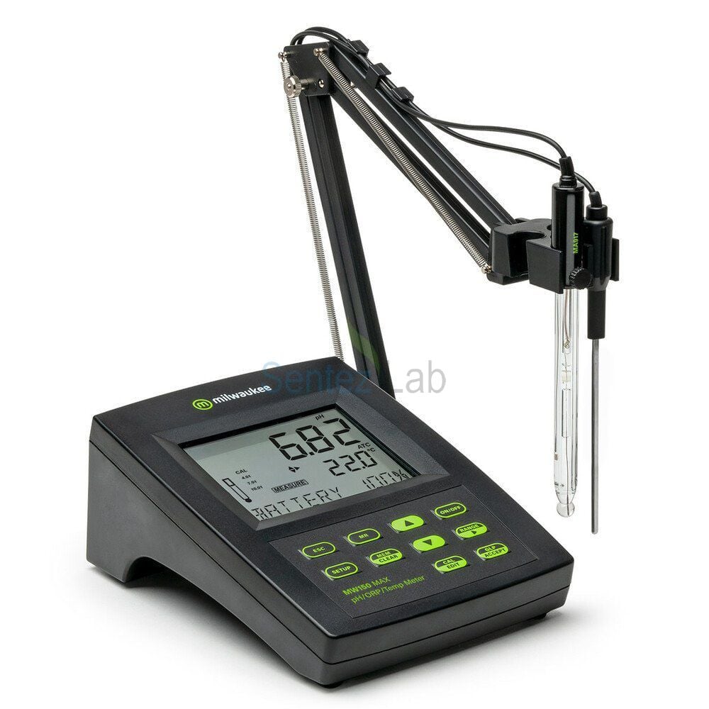 Milwaukee MW150 MAX pH Metre -2.00... 20.00 pH / ±2000.0 mV / -20.0... 120.0 °C  MA917B/1 Cam Elektrot İle