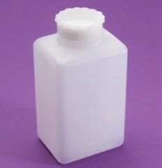 Kartell Numune Şişesi  Plastik Kare Geniş Ağızlı (Pe) 1000 Ml