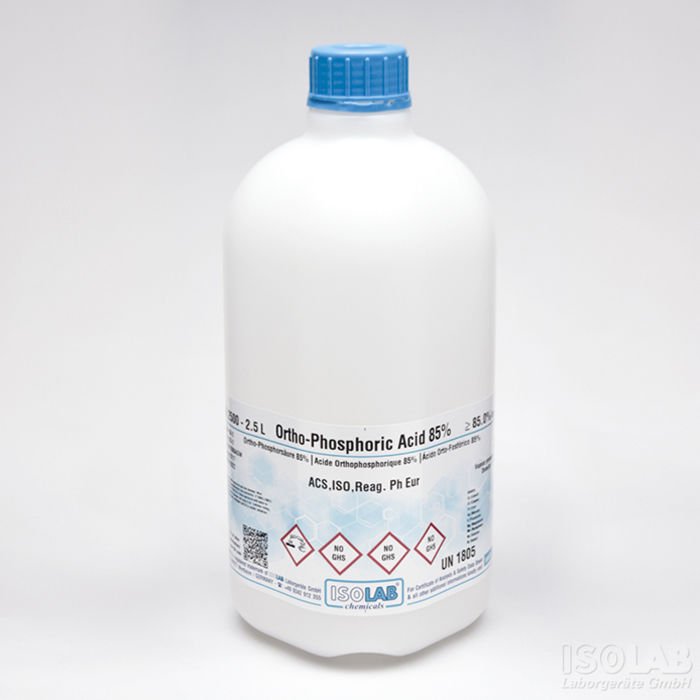 ISOLAB ORTHO-PHOSPHORIC ACID 85%, FOR ANALYSIS ACS,ISO,REAG. PH EUR CAS 7664-38-2 2500 ML