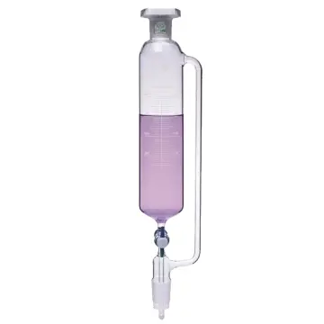 ISOLAB  Damlatma Hunisi - Cam - Silindirik - Basınç Borulu - Dereceli - Ptfe Musluklu - 1000 Ml