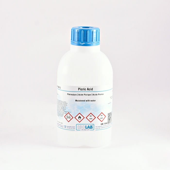 ISOLAB PICRIC ACID ≥ 99%, MOISTENED WITH WATER CAS 88-89-1 500 GR