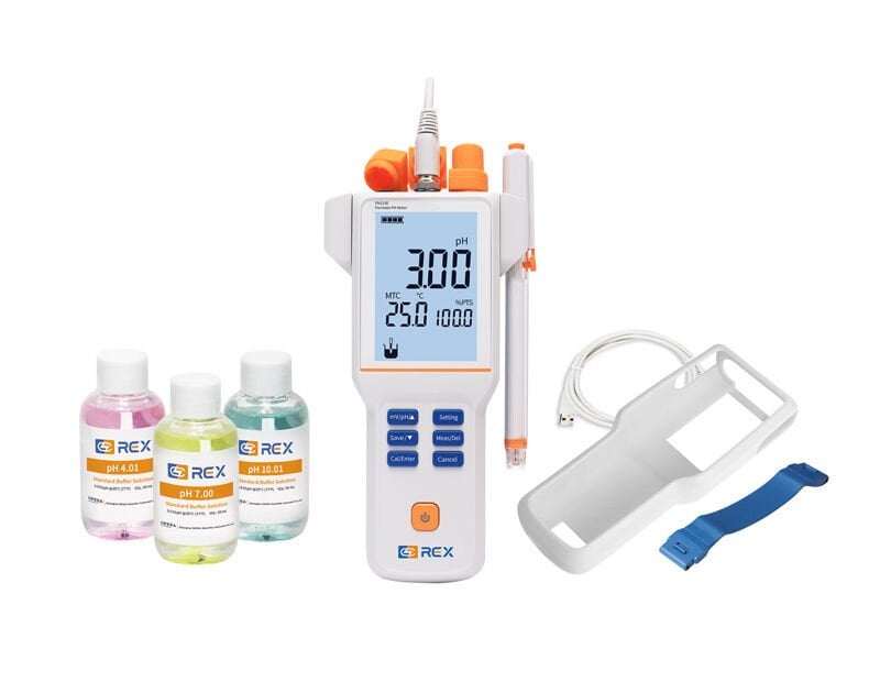 Inesa REX PH210E Portatif pH Metre  -2.00…18.00 pH / -5…110 °C -  E-301-QC Elektrod Dahil