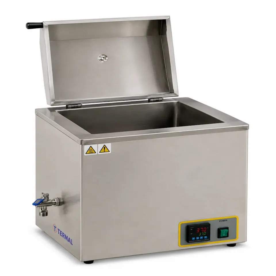 Termal J11330KDS Sirkülasyonlu Su Banyosu / 12 L / ortam +5...99,9°C / dahili sirkülasyon pompası / monoblok paslanmaz çelik iç yüzey / paslanmaz çelik üst kapak