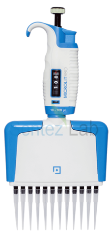 MİCROLİT 5 - 50 µl Ayarlanabilir Seviye RBO Serisi 8 Kanallı Mikropipet Microlit