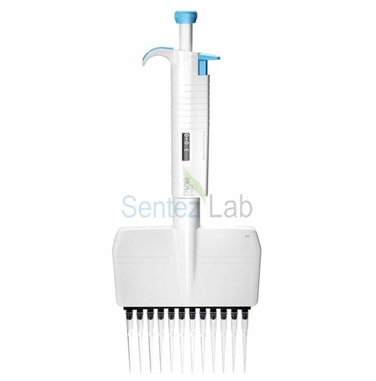 DLAB MicroPette Plus 12 Kanallı Ayarlanabilir Otomatik Pipet 50 - 300 μl