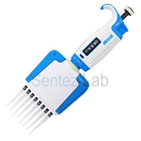 MİCROLİT 10 - 100 µl Ayarlanabilir Seviye RBO Serisi 8 Kanallı Mikropipet Microlit