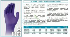 İSOLAB 080.15.001 eldiven - nitril - standart kalınlık - küçük boy - 100 adet/Kutu