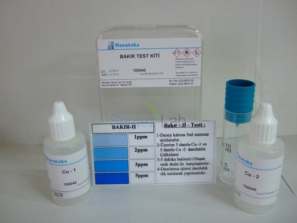 Norateks Bakır Test Kiti (1 - 2 - 3 - 5) ppm (mg/lt)