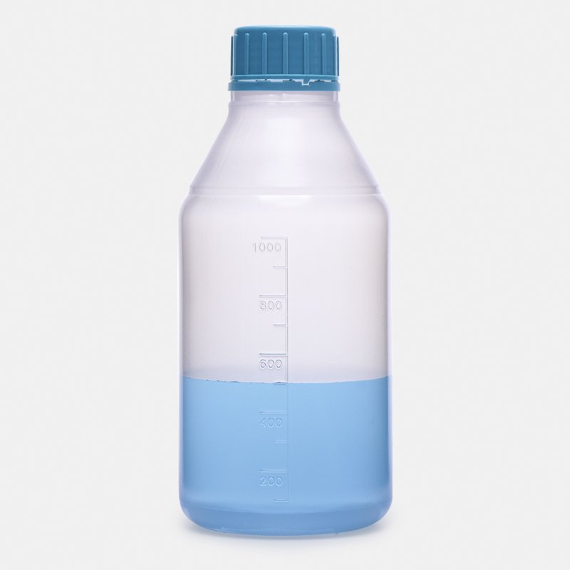 İSOLAB  şişe - ISO - vida kapaklı - orta boyun - P.P - şeffaf - 1000ml KAPAKSIZ