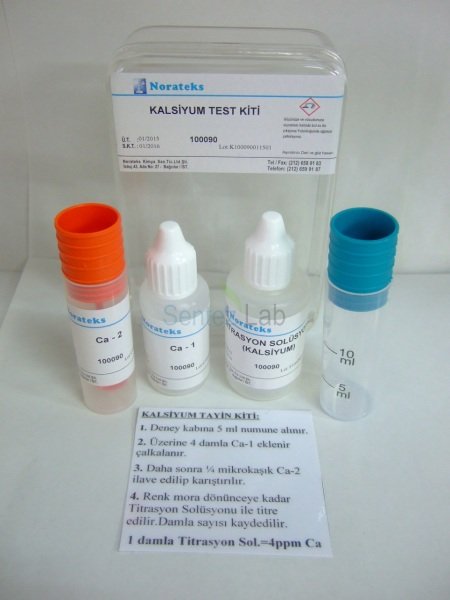 Norateks Kalsiyum Test Kiti 1damla=4ppm (mg/lt))