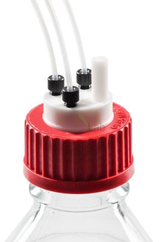 HPLC/LCMS Eluent şişesi güvenlik kapak seti, 3 yollu, GL45 tipi