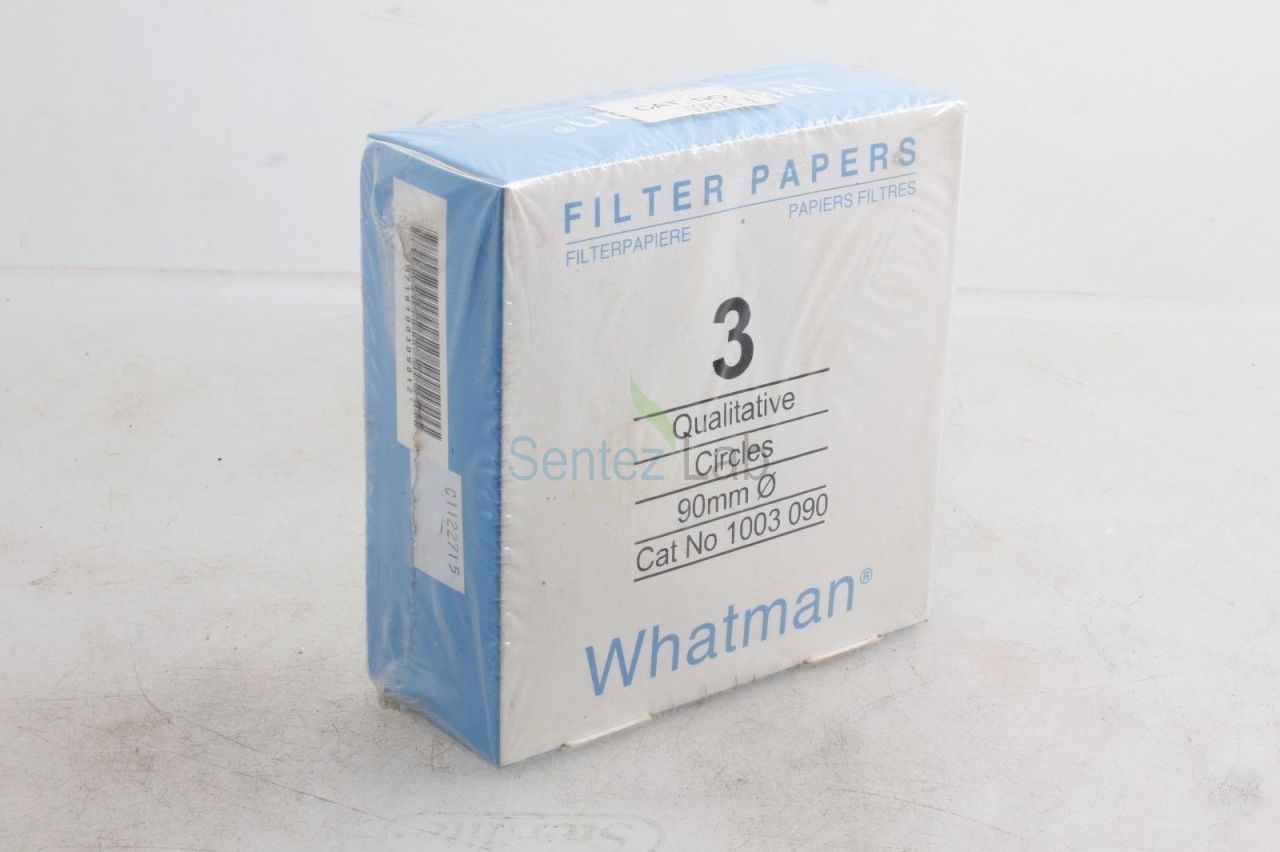Whatman ™ 1003-110 Sınıf 3 Kalitatif Filtre Kağıdı, Çap: 110mm, Gözenek Boyutu: 6µm (100'lü paket)