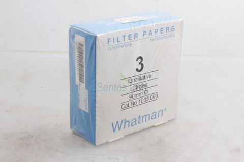 Whatman ™ 1003-110 Sınıf 3 Kalitatif Filtre Kağıdı, Çap: 110mm, Gözenek Boyutu: 6µm (100'lü paket)