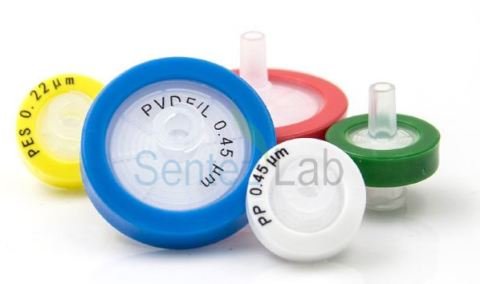 25mm HPLC Syringe Filter, PTFE, Hydrophobic, pore size 0.45µm 100 Ad/Pk