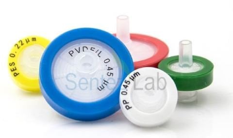 25mm HPLC Syringe Filter, PTFE, Hydrophobic, pore size 0.45µm 100 Ad/Pk