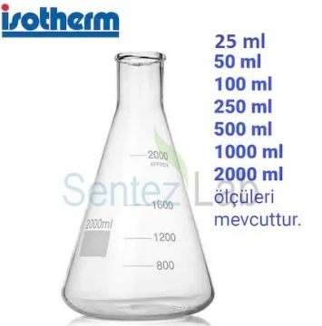 Isotherm Cam Erlen 100 ml - Dar Boyun Erlenmeyer
