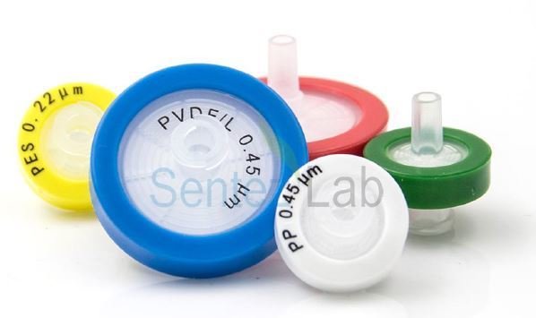 13mm HPLC Syringe Filter, PTFE, Hydrophobic, pore size 0.22µm  100 Ad/Pk
