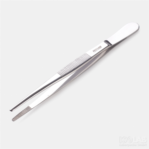 İSOLAB 048.01.300 pens - paslanmaz çelik - genel amaçlı - düz - yuvarlak uçlu - 300 mm