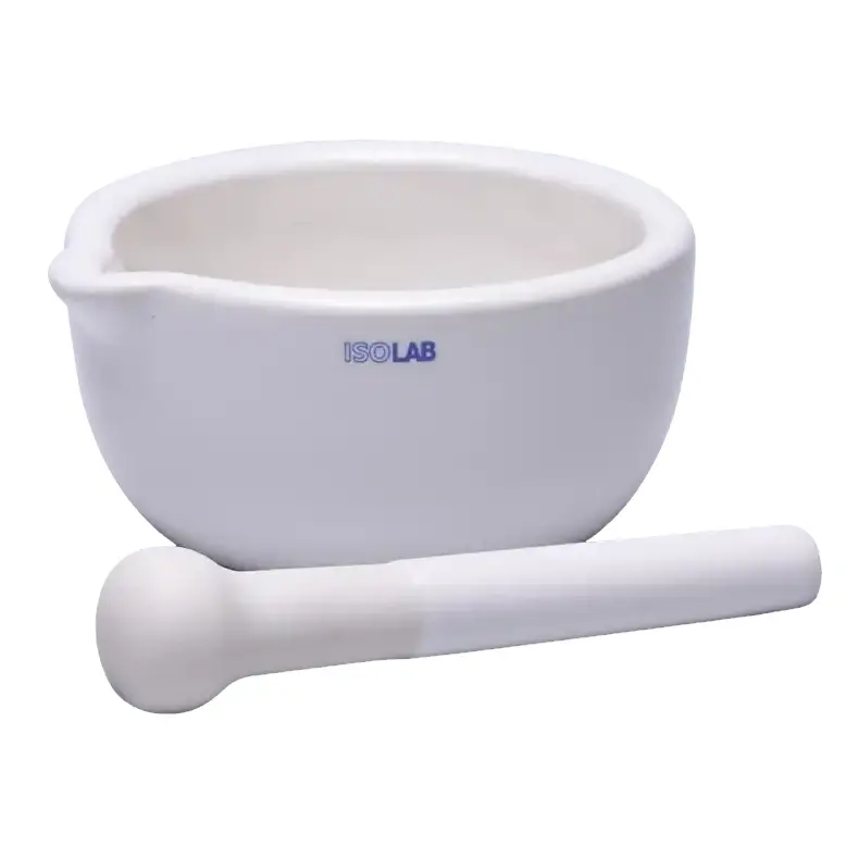 ISOLAB  Havan - Alumina - Tokmağı İle - 100 Mm Dış Çap