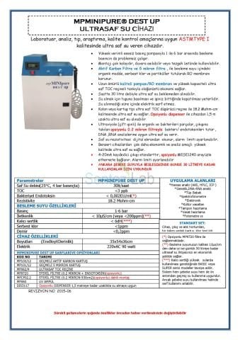 MP Minipure Dest Up D Ultra Saf Su Cihazı