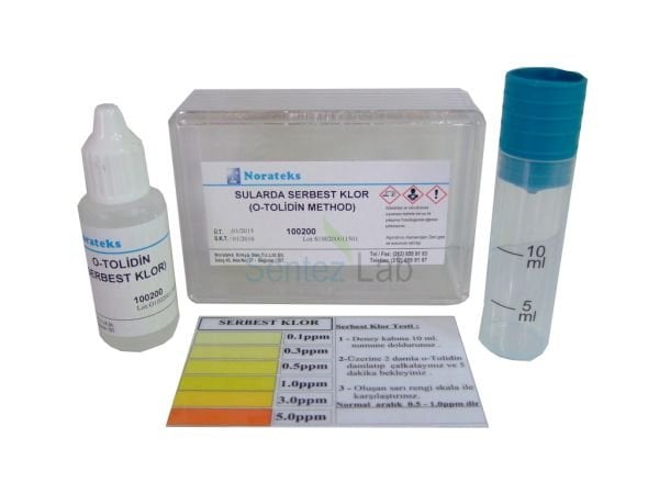 Norateks Serbest Klor Aktif Klor DPD Metod ( 0,1 - 0,3 - 0,6 - 1,0 - 1,5 - 2,0 - 3,0 )