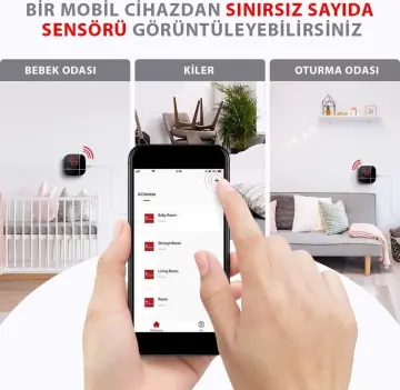 ThermoPro TP90 WiFi App Kontrollü Sıcaklık ve Nem Termometresi